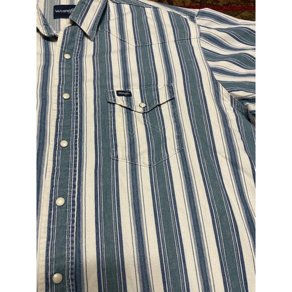 Men’s Vintage  Wrangler Pearl Snap Shirt 2XL 18 x 36 - Picture 3 of 6